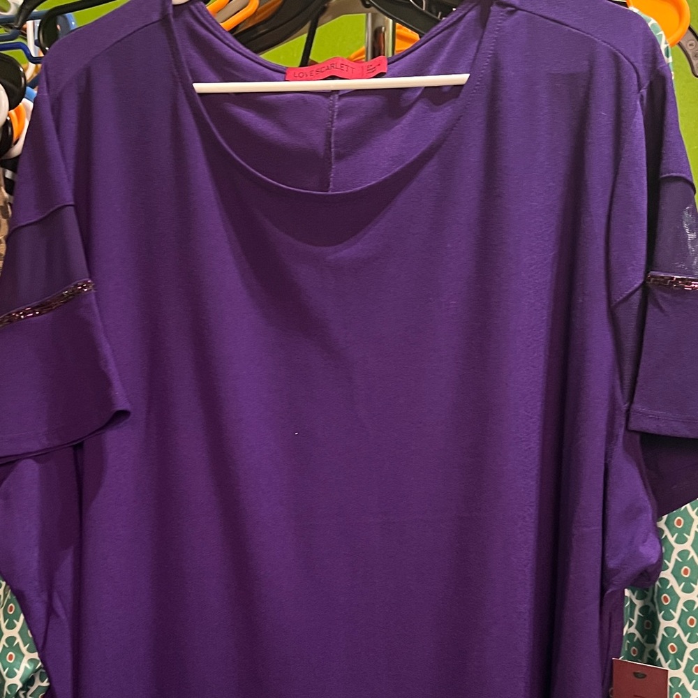 3X Rolex Deep Purple Women's Blouse